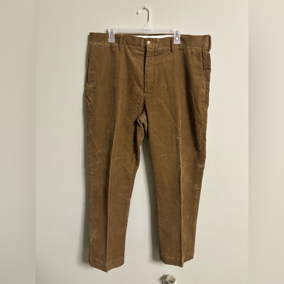 Polo Ralph Lauren Corduroy Brown Pants Size 38x30 Stretch Classic Fit - Picture 1 of 7